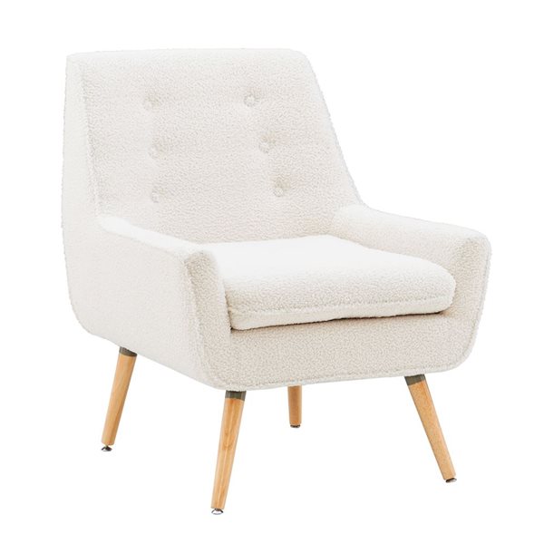 Linon Home Decor Truxton Modern White Accent Chair LLWSC113 R no