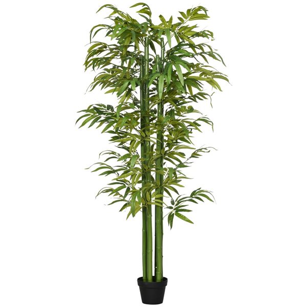 HOMCOM 76-ft Green Artificial Bamboo Plants 830-682V00GN | Réno-Dépôt