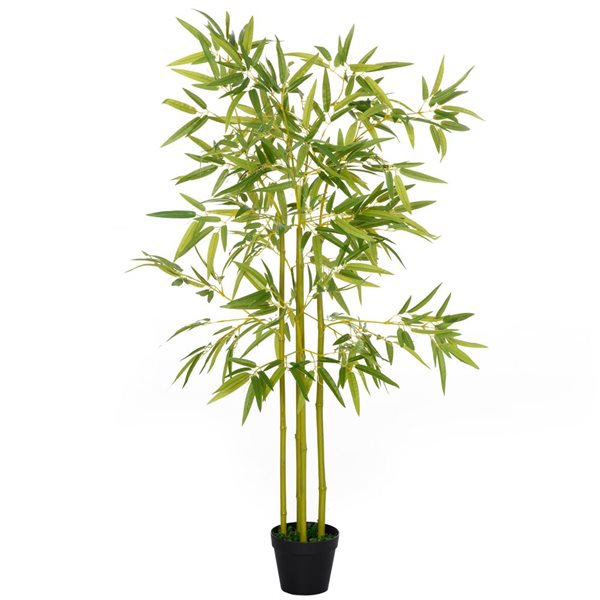 Bambou artificiel Outsunny de 47,25 po en pot, vert 844-338