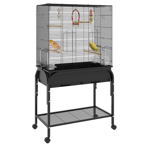 Cage pour oiseau PawHut métal noir 2,34 x 1,25 x 4,27 pi D10-087V00BK