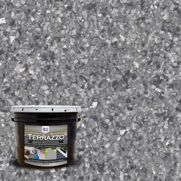 Revêtement décoratif de granite Terrazzo 3 gallon, glacier