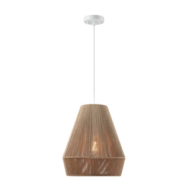 Globe Electric 1-Light Pendant Lighting, Natural Twine Shade