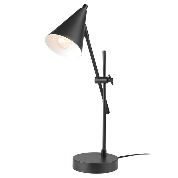 Globe Electric Leah 18-in Matte Black Metal Desk Lamp With Swing Arm 52917