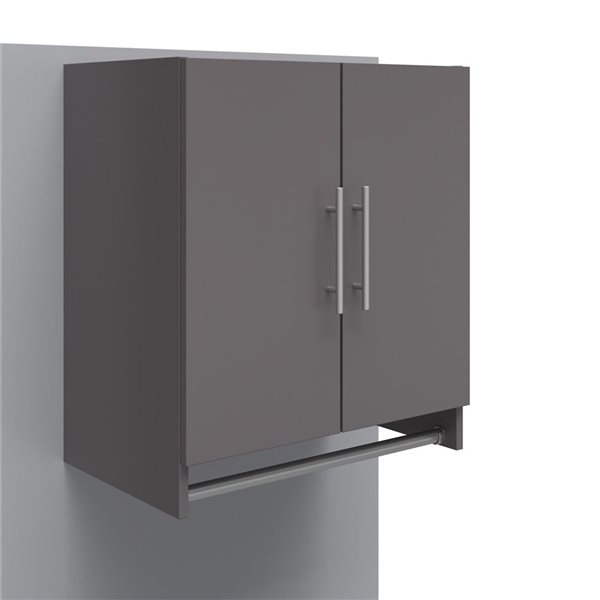 Systembuild Evolution Camberly 24 In Wood Composite Wall Mount Storage Cabinet Graphite Grey 4126408com Réno Dépôt