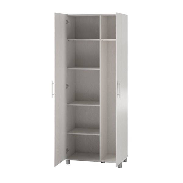 Armoire de rangement autoportante en bois d'ingénierie Lory par Systembuild  Evolution de 24 po, naturel 4632348COM