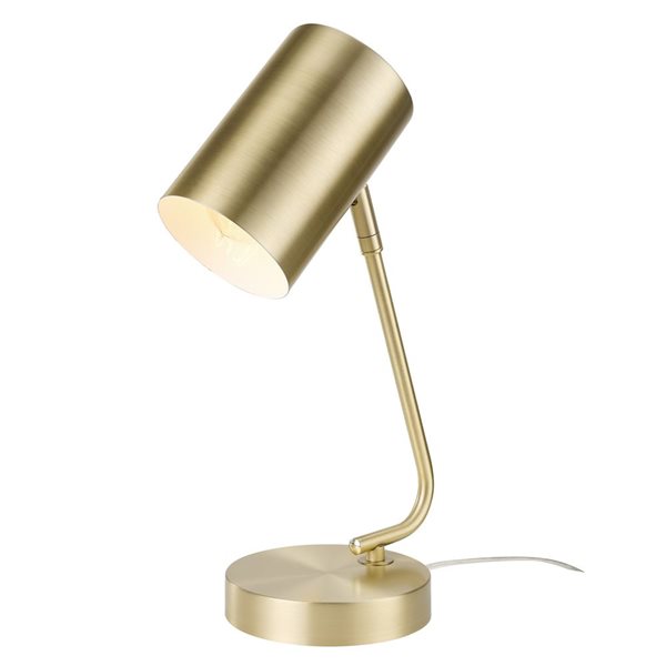 Lampe de bureau Globe Electric style architecte, bras ajustable, 28 po,  métal, blanc mat 52024