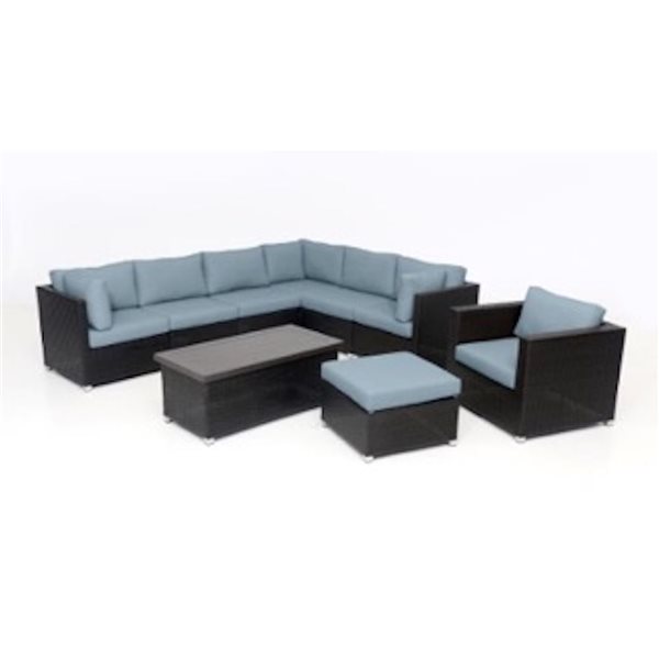 Think Patio Innesbrook 9Piece Brown Patio Conversation Set with Grey