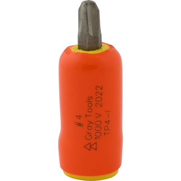 Gray Tools No. 4 X 3/8in Drive Standard Length Phillips Head