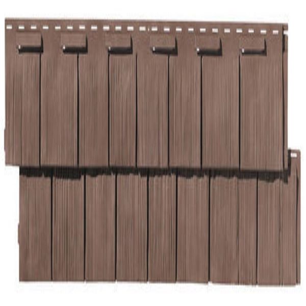 Novik Novikshake 12 Pack Vinyl Siding Panel Shake Cedar Blend 145 In X 4875 In 100060016f 0545