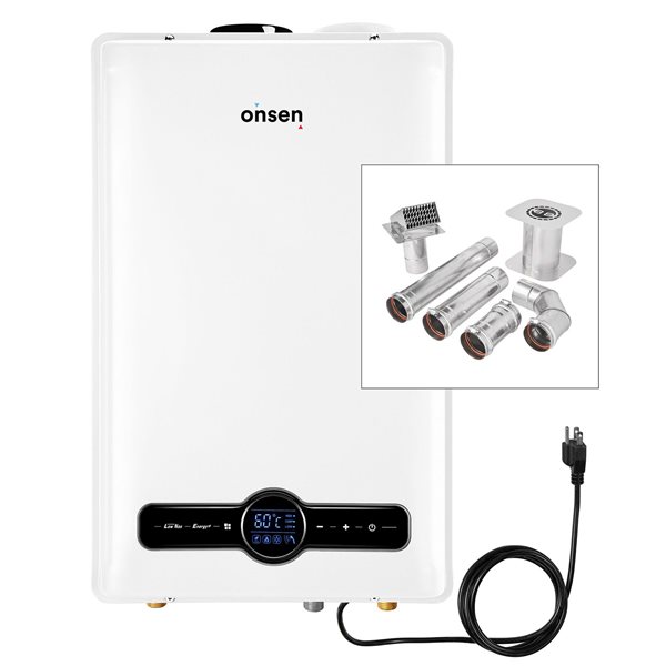 Onsen 26L 6.9 GPM 180K Indoor Propane Tankless Water Heater BTU w/ 3in