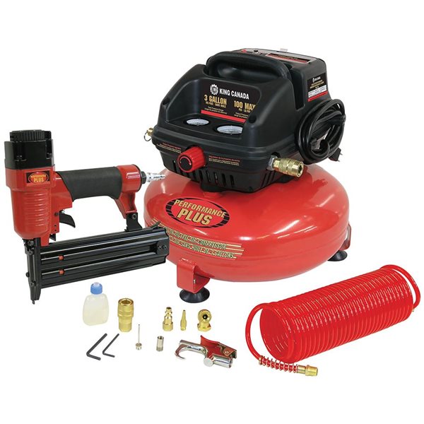 Compressor and brad nailer combo kit hot sale