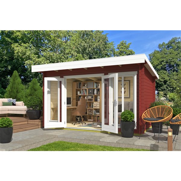 Technoflex Whistler 1 14-ft x 10.5-ft Solid Wood Garden Shed with ...