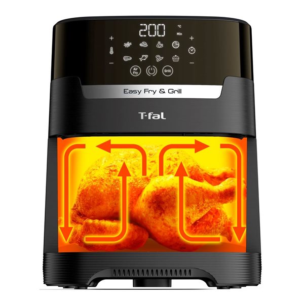 Tfal Easy Fry 8in1 XL Digital Air Fryer and Grill, Black 1510002042