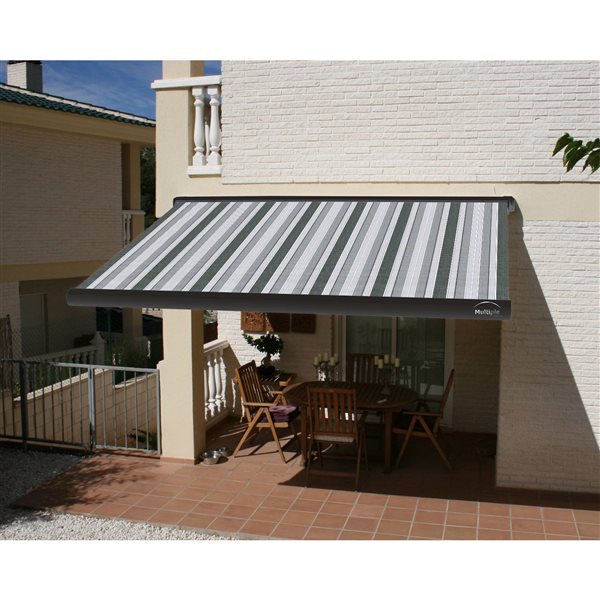 AUVENTS MULTIPLES Multiple Awnings Brasilia Slim 12-ft Black Wall ...