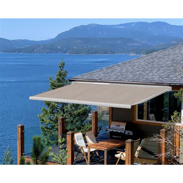 AUVENTS MULTIPLES Multiple Awnings Brasilia Slim 16ft White Wall