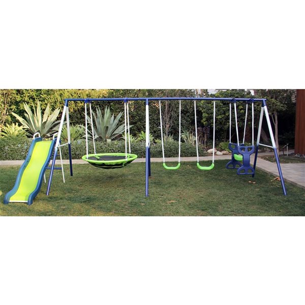 Sportspower Rosemead 5-Pc Metal Swing and Slide Set MSC-3782-BM | Réno ...