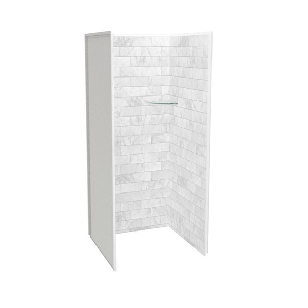 Maax Utile Composite Direct-to-Stud Three-Piece Alcove Shower Wall Kit ...