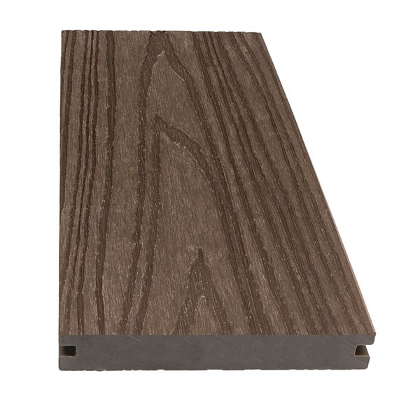 Everhome 12-ft Pecan Brown Solid Core Composite Deck Planks - 5 Box ...