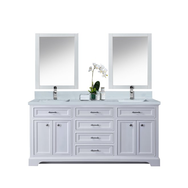 Golden Elite Milan Vanity With Quartz Top 72 Golden Elite Milan Vanity With Quartz Top 72 White
