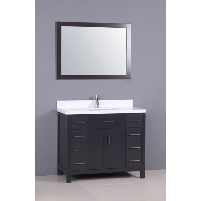Golden Elite Vanity With Quartz Top 42 Gray Golden Elite Vanity With Quartz Top 42 Gray